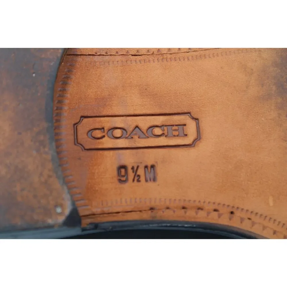 Size 9.5 - Vintage Coach Tassel Loafers J 405 Genuine Leather Dress Shoes Italy